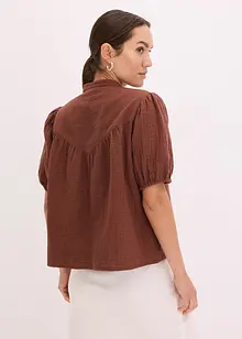 Mušelínová halenka s krátkým rukávem, bonprix