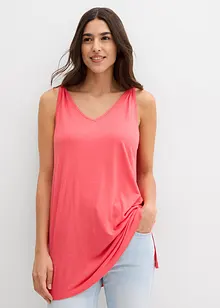 Dlouhý top ze směsi viskózy a lnu, bonprix