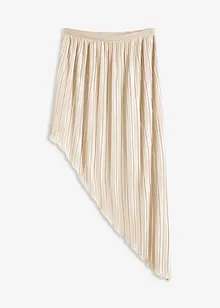 Plisovaná sukně z lesklého saténu, bonprix