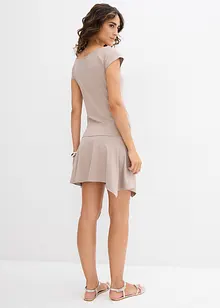 Úpletové šaty s ozdobným páskem, bonprix