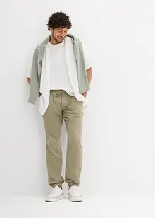 Mušelínové kalhoty bez zapínání, Regular Fit, Tapered, bonprix