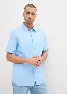 Košile s podílem lnu, krátký rukáv, bonprix
