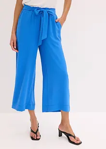 Kalhoty Culotte bez zapínání se založenými nohavicemi, bonprix