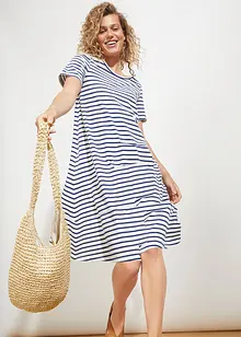 Úpletové šaty ze žíhané příze, bonprix