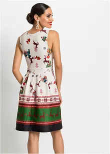 Pouzdrové šaty z pevného materiálu scuba, s vánočním motivem, bonprix