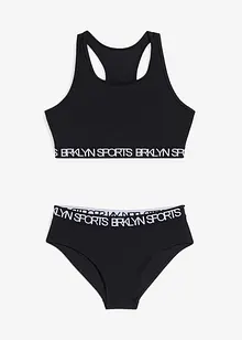 Sportovní bikiny s boxerským zadním dílem (2dílná souprava), bonprix