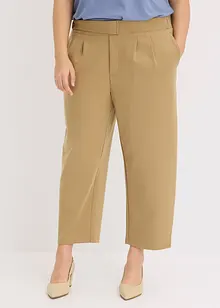 Žerzejové kalhoty se sklady v pase, bonprix