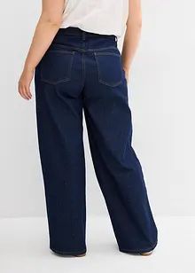 Džíny Wide Leg, High Waist, nízký podíl streče, bonprix