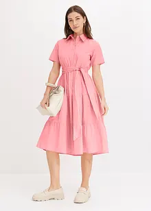 Košilové šaty z elastické bavlněné směsi, bonprix