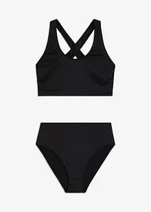 Žebrované bikiny s podprsenkovým topem (2dílná souprava), bonprix