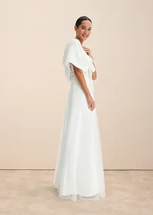 Svatební šaty s krajkou a výstřihem Carmen, bonprix