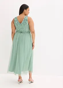 Maxi šaty s výšivkou s flitry, bonprix