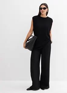 Pletený top s balonovým střihem, z jemné viskózy, bonprix