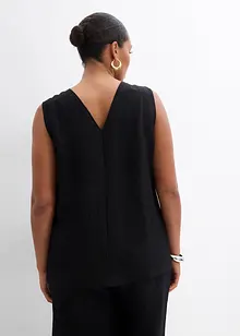 Halenkový top z mačkané viskózové směsi, bonprix