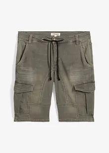 Džínové bermudy z teplákoviny, Regular Fit, bonprix