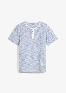Tričko Henley, krátký rukáv, z čisté bavlny, bonprix