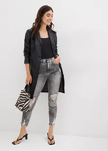 Džíny Mom s obnošenými efekty, High Waist, bonprix