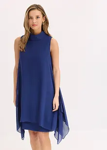 Šifonové šaty se šálovým límcem, bonprix