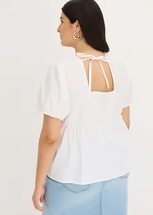 Halenka s nabíranými rukávy a knoflíky, bonprix