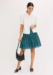 Minisukně s dírkovanou výšivkou, bonprix