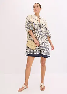Krátké boho šaty se vzhledem lnu, bonprix