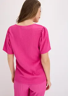 Triko ze strukturovaného krepu, s křidélkovými rukávy, bonprix