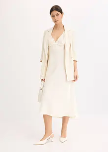 Dlouhé šaty ze splývavého saténu, bonprix