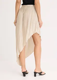 Plisovaná sukně z lesklého saténu, bonprix