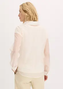 Transparentní halenka se strukturou, bonprix