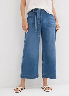 Zkrácené džíny Wide Leg, High Waist, pohodlný pas, bonprix