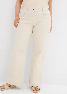 Džíny, Wide Leg, Mid Waist, pohodlný pas, bonprix