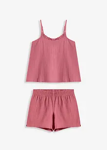 Krátké pyžamo z měkkého mušelínu, se špagetovými ramínky, bonprix