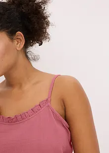 Krátké pyžamo z měkkého mušelínu, se špagetovými ramínky, bonprix