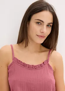 Krátké pyžamo z měkkého mušelínu, se špagetovými ramínky, bonprix