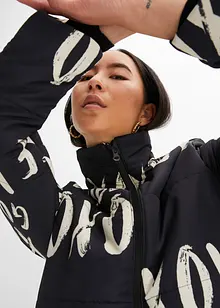 Prošívaný kabát s potiskem, bonprix