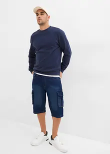 Dlouhé džínové cargo bermudy, Relaxed Fit, bonprix
