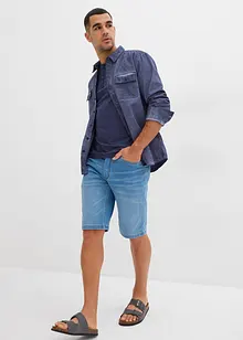 Tričko Henley, krátký rukáv, z čisté bavlny, bonprix