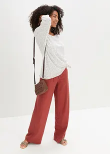 Palazzo kalhoty se lnem, bonprix