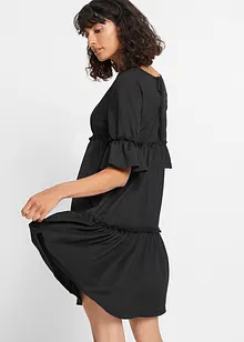 Šaty s dírkovanou výšivkou, bonprix