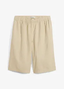 Bermudy ze směsi lnu a viskózy, High Waist, bonprix