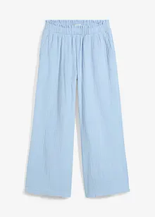 Kalhoty Culotte z bavlněného mušelínu, bonprix