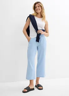 Kalhoty Culotte z bavlněného mušelínu, bonprix