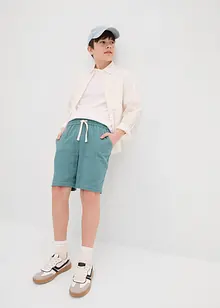 Šortky bez zapínání, ze vzdušného mušelínu, Loose Fit, bonprix