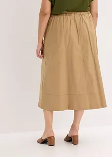 Midi sukně z čisté bavlny, bonprix