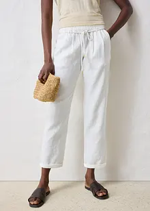 Kalhoty bez zapínání, z čistého lnu, bonprix