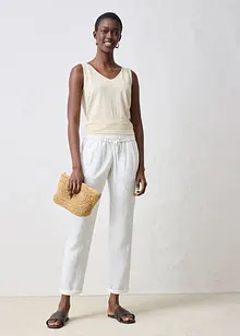 Kalhoty bez zapínání, z čistého lnu, bonprix