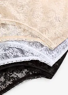 Vysoké kalhotky z krajky (3 ks v balení), bonprix