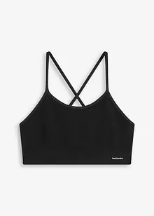 Bezešvý podprsenkový top Feel Comfort, s vykrojenými zády, bonprix