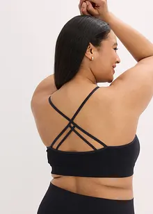 Bezešvý podprsenkový top Feel Comfort, s vykrojenými zády, bonprix