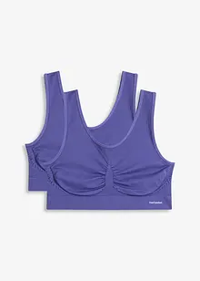 Bezešvý podprsenkový top Feel Comfort (2 ks v balení), bonprix